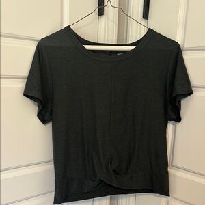Old Navy CloudMotion Twist-Front T-Shirt in Dark Green
